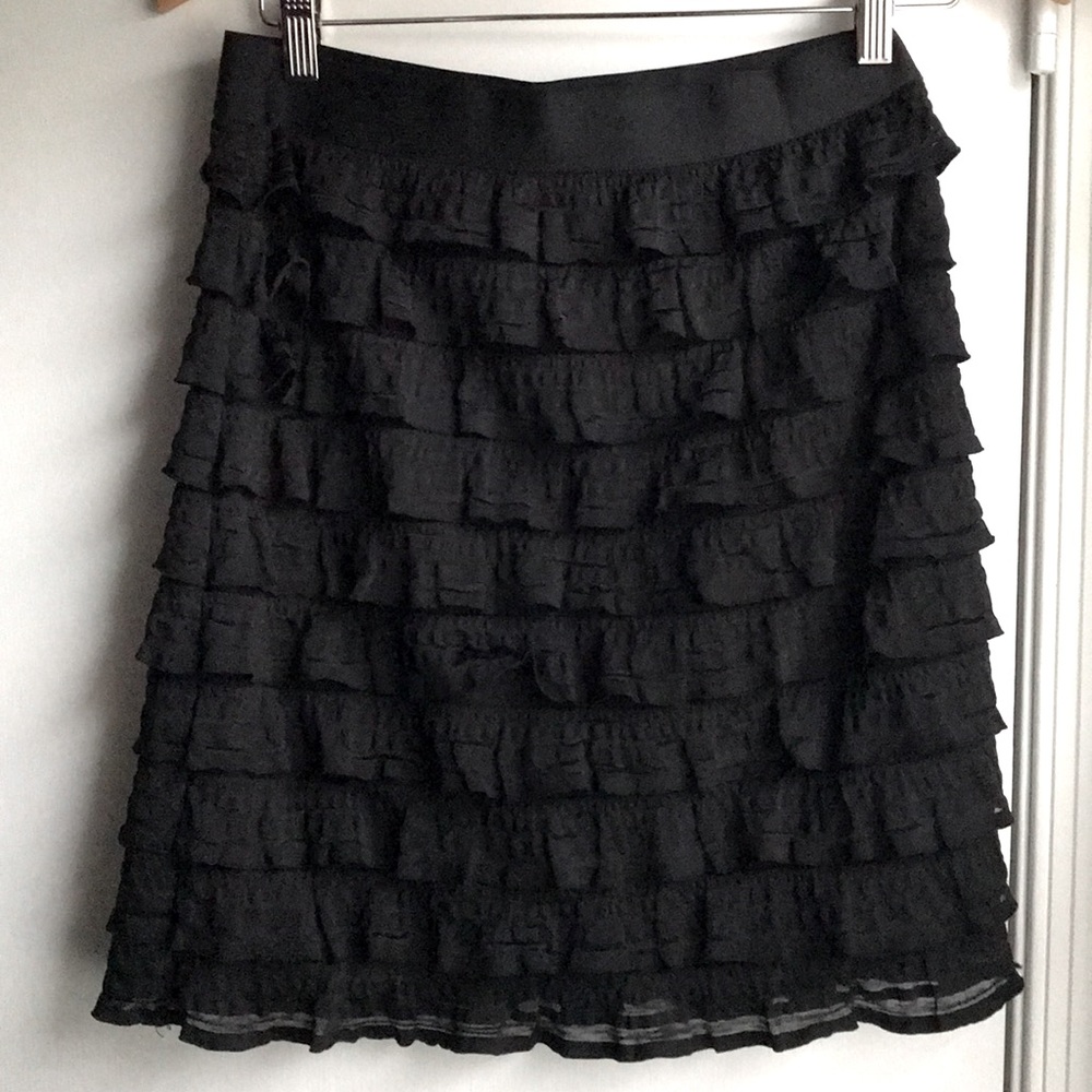 Max studio Flutter Ruffle Tiered Mini Skirt sz XSP